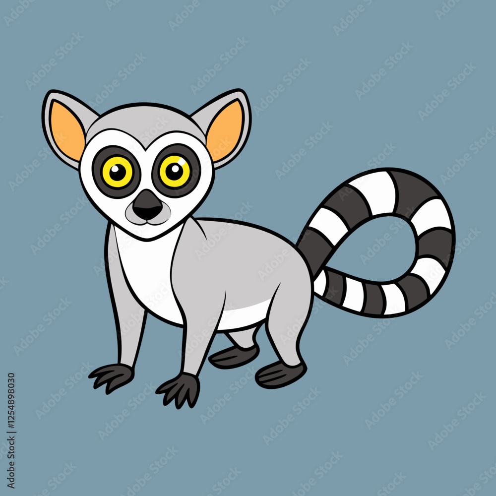 Fototapeta premium lemur detailed vector