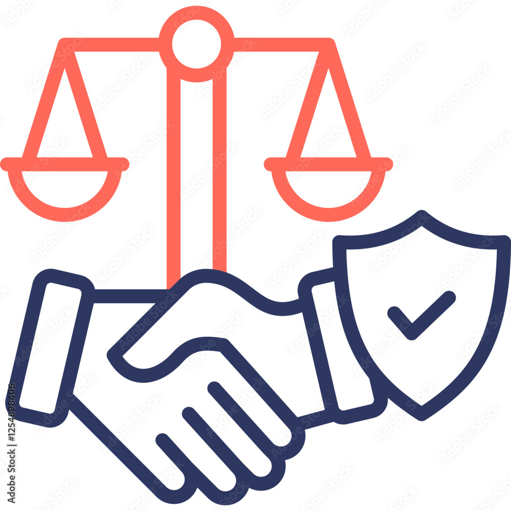Ethical Business line color icon Ethical Business line color icon