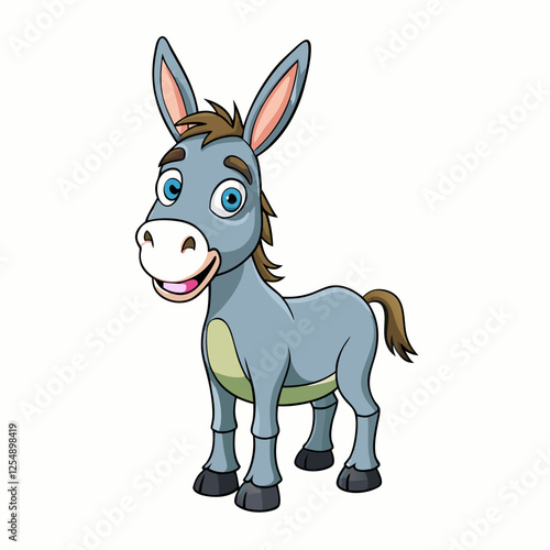 donkey animal cartoon vector
