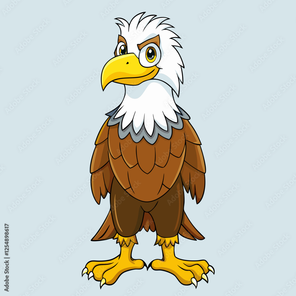 Naklejka premium bald eagle cartoon
