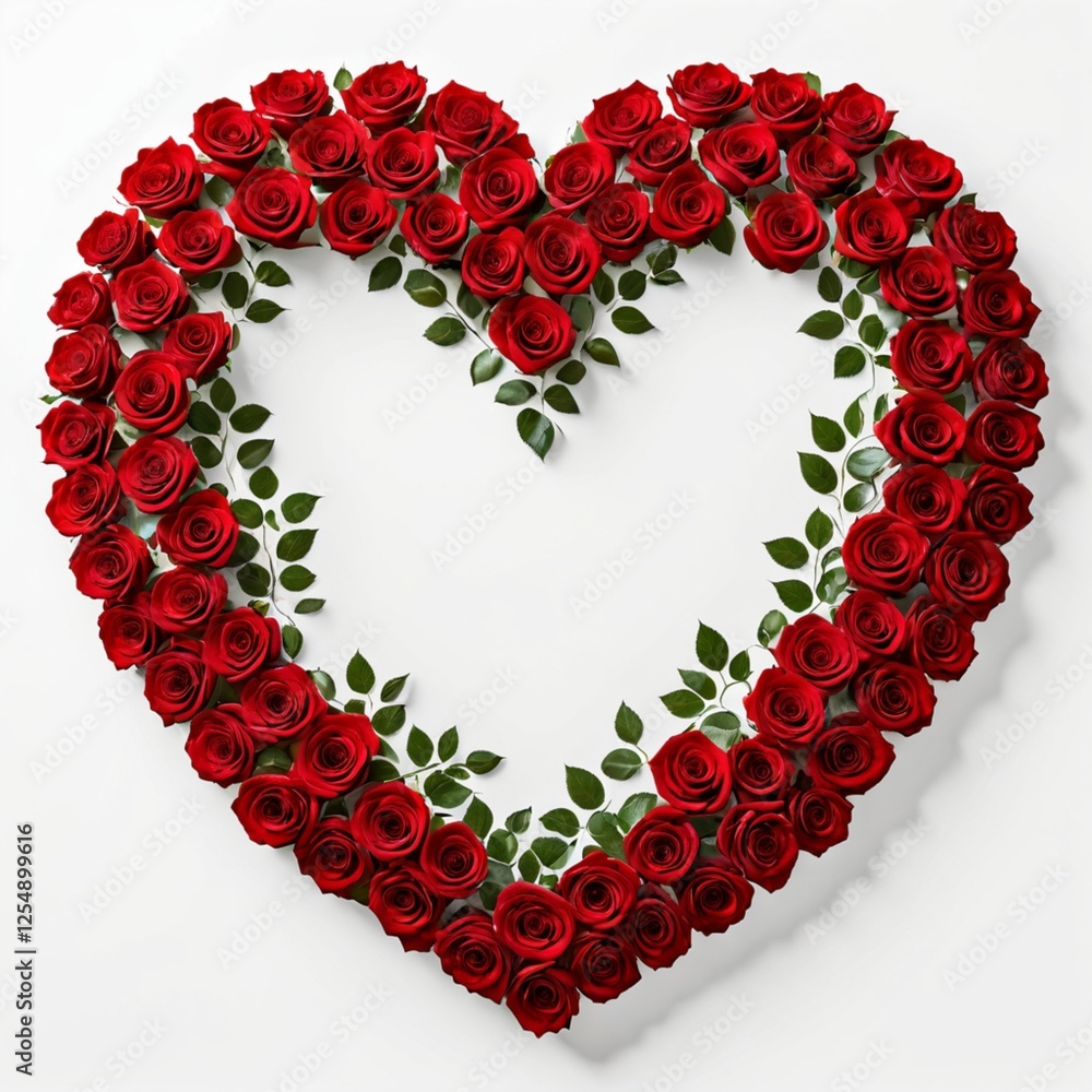 Red rose heart shaped Red rose heart shaped