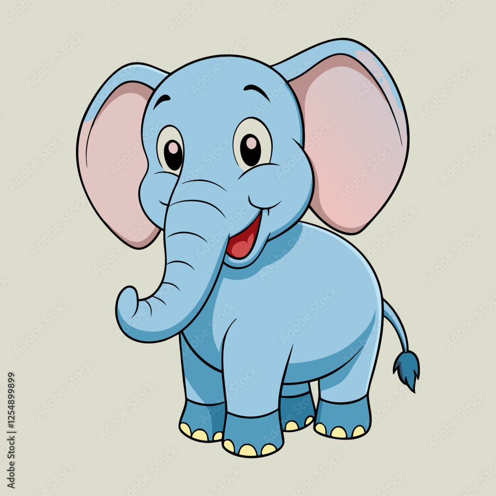 Fototapeta premium baby elephant cartoon