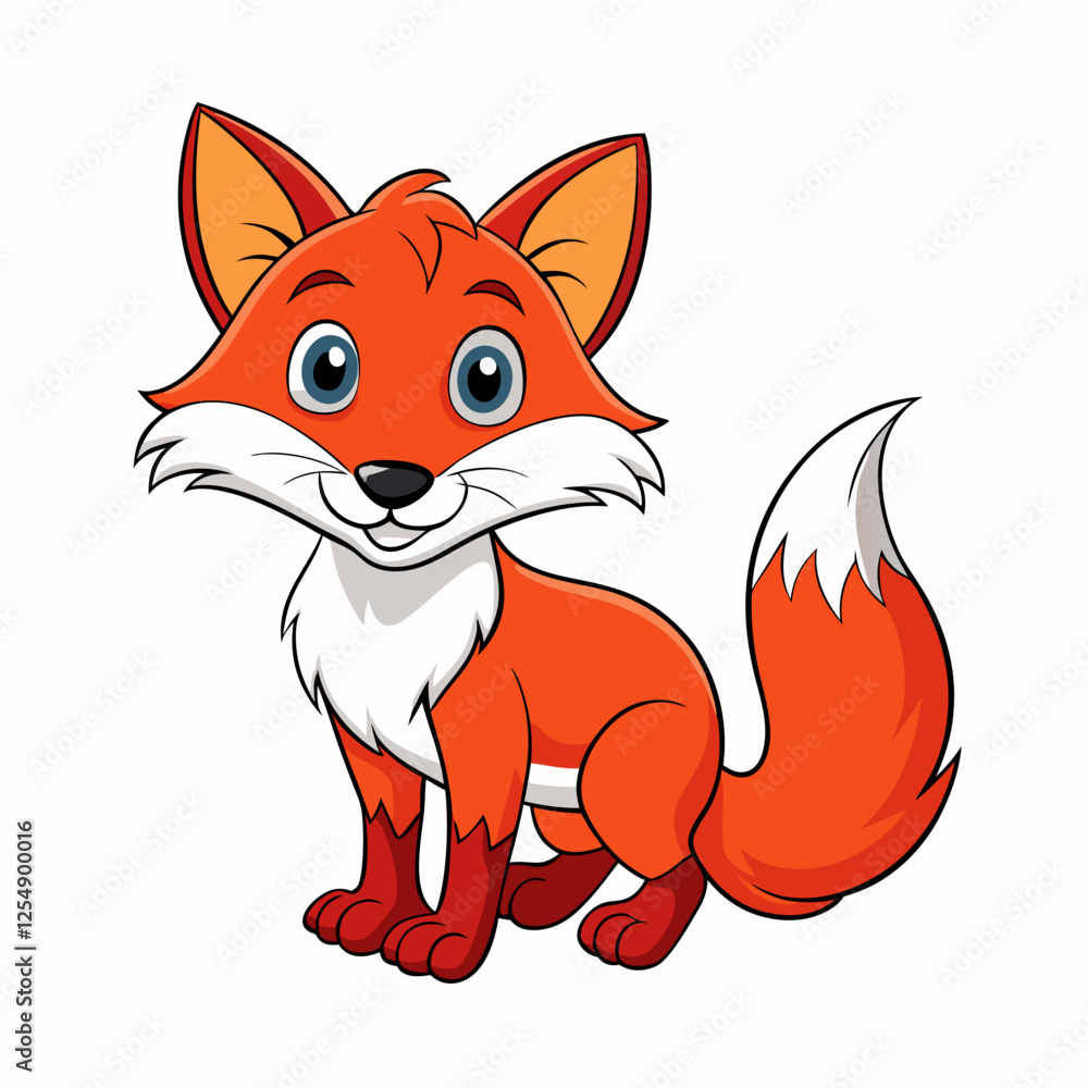 Fototapeta premium red fox cartoon