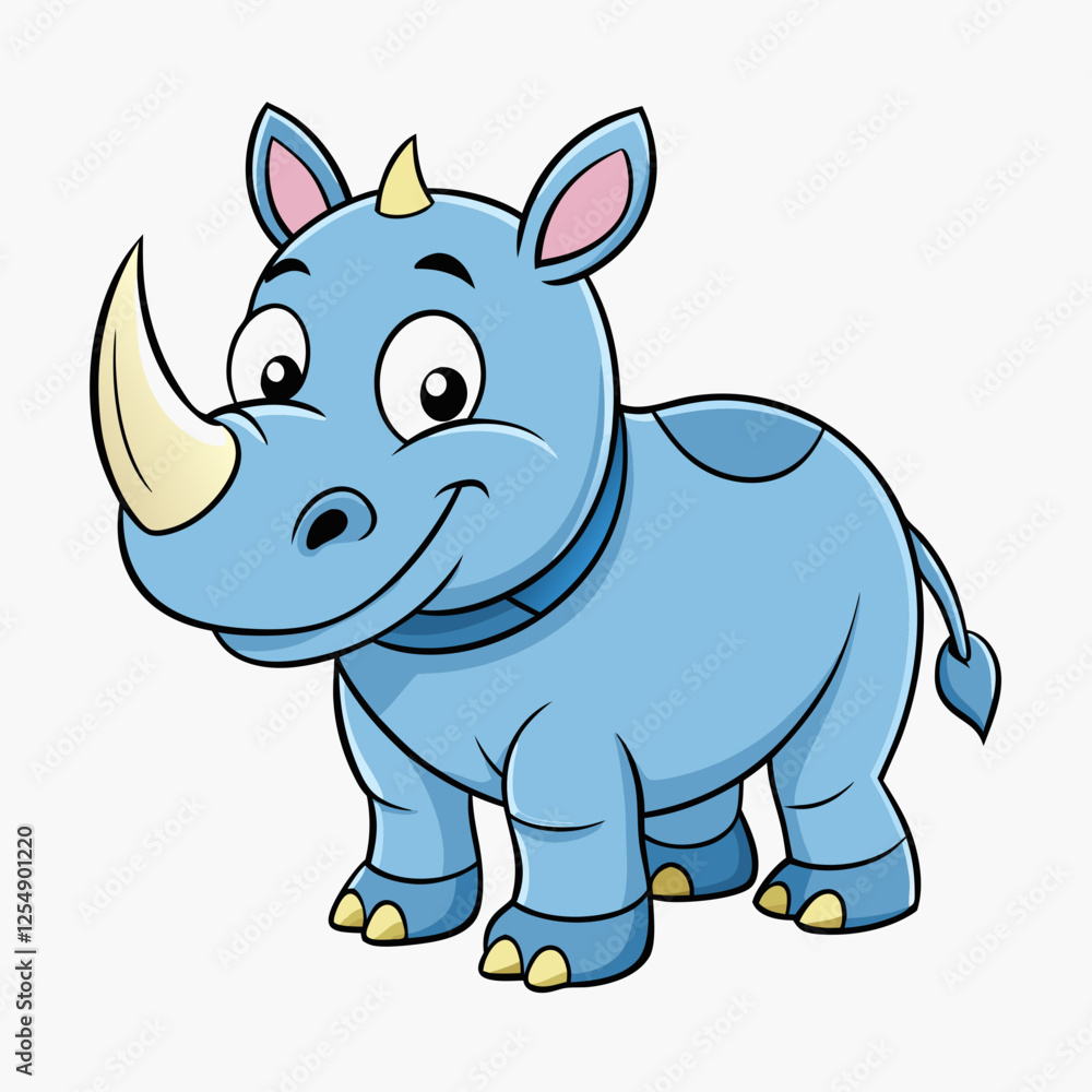 Fototapeta premium rhinoceros cartoon vector