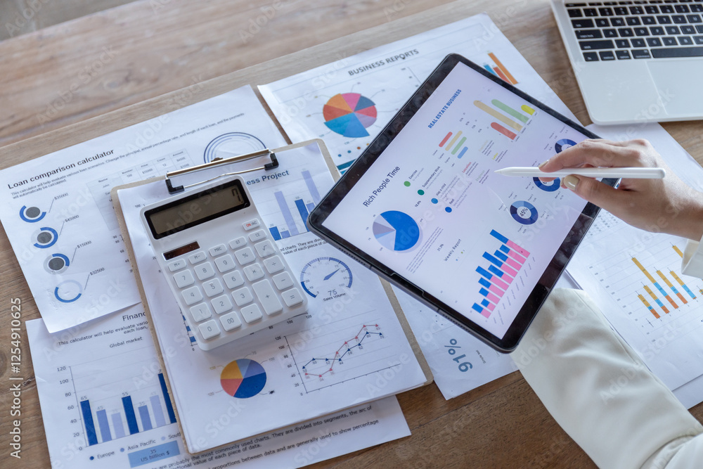 Fototapeta premium professional occupation, adults only, finance and economy, only women, 2025, advice, analysis, assistance, australia, budget, campus, children, contemplation, customer, desk, diagram, discussion, expe