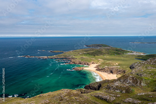 Aerial View of Boyeeghter Bay, County Donegal, Ireland