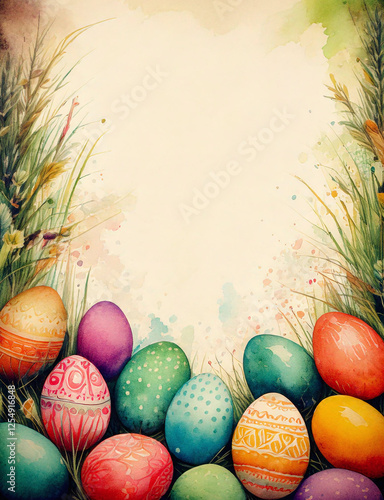 부활절 달걀이 있는 배경