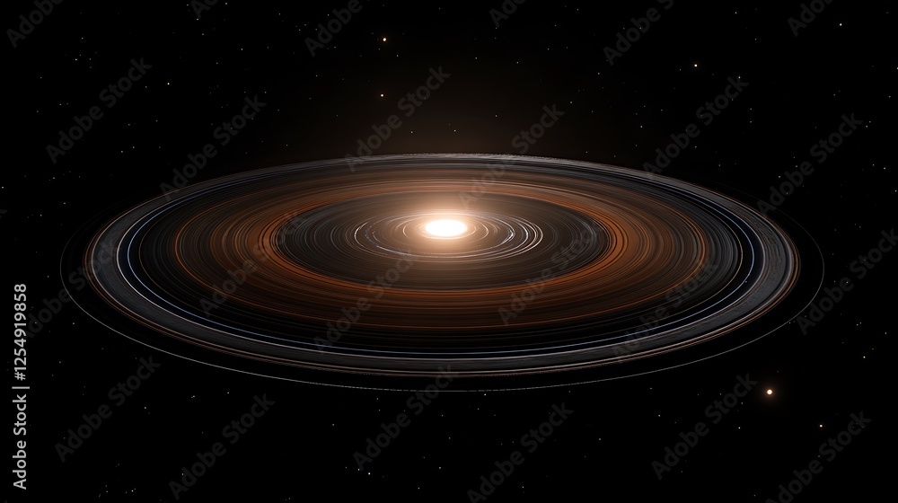 Fototapeta premium Circumstellar Disk of Dust and Gas Around a Young Star with Planets Forming in the Distant Cosmos