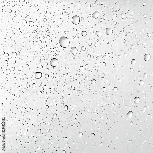 Raindrops on the window closeup abstract natural background