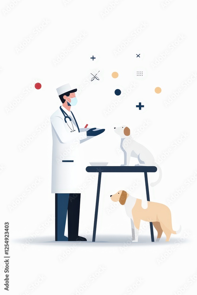Veterinarian Examining Pets in Professional Setting Veterinarian Examining Pets in Professional Setting
