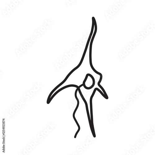 ceratium hirundinella line icon