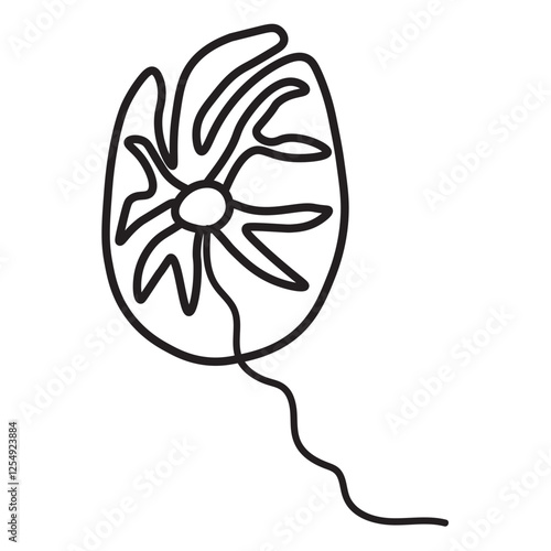 Amphidinium dinoflagellates line icon 
