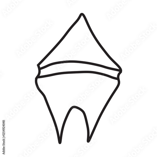 Protoperidinium dinoflagellates line icon
