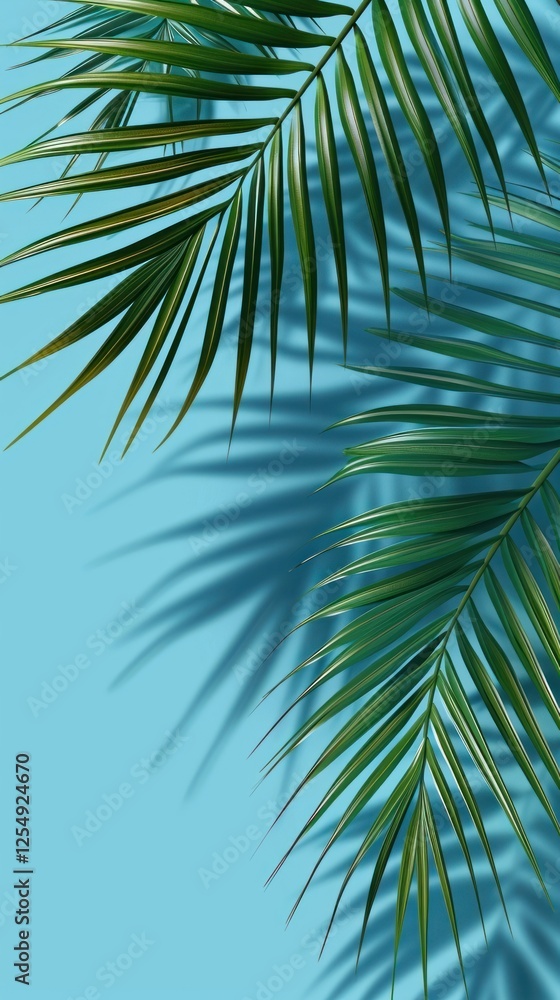 Obraz premium Palm tree leaf backgrounds outdoors.