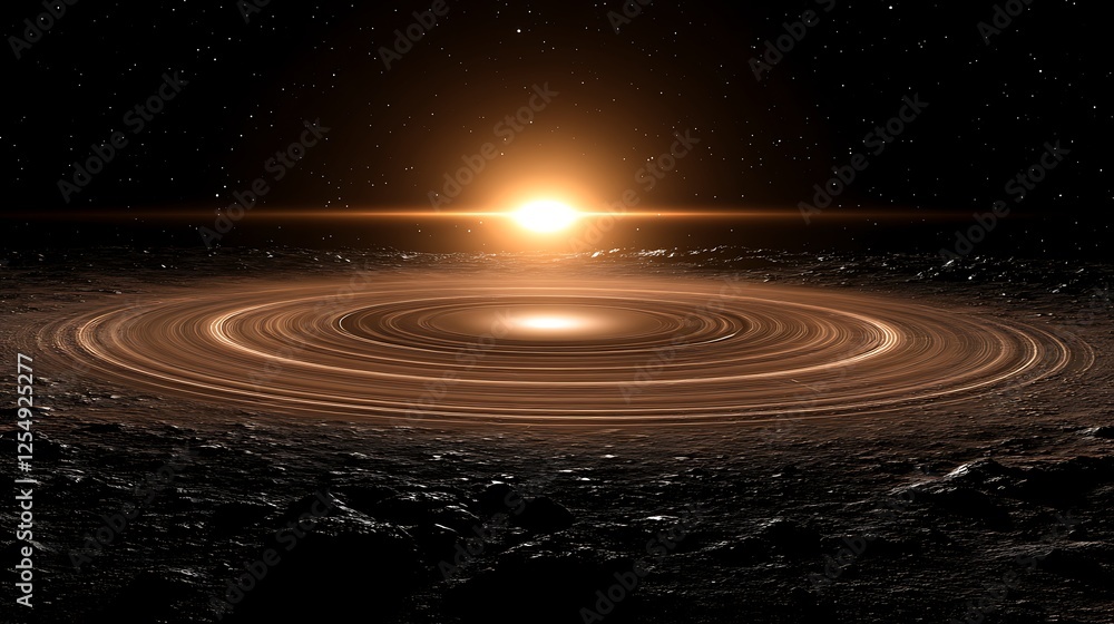 Cosmic Disk Formation with Ringed Structure in Deep Space Stellar Cradle Under Sunlike Star Glow Cosmic Disk Formation with Ringed Structure in Deep Space Stellar Cradle Under Sunlike Star Glow