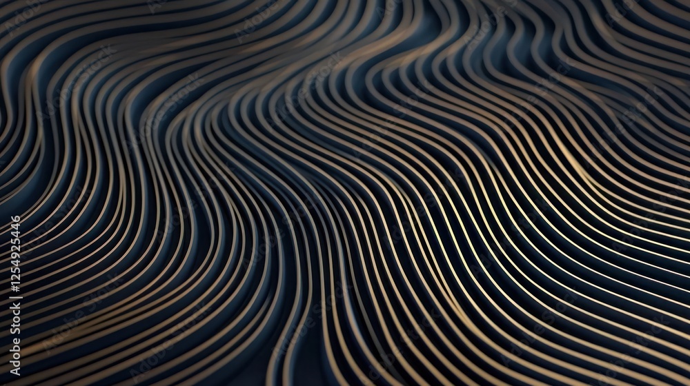 Abstract Dark Gold Metallic Wave Background Abstract Dark Gold Metallic Wave Background