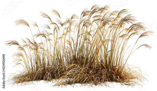 Cutout dried grass, 3D render illustration, vector illustration, overgrown field, dry nature, wild meadow, countryside PNG, grassland, natural scenery, autumn plants, field background