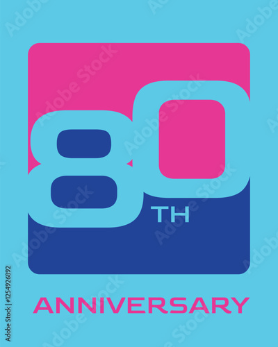 80th Anniversary Logo Template