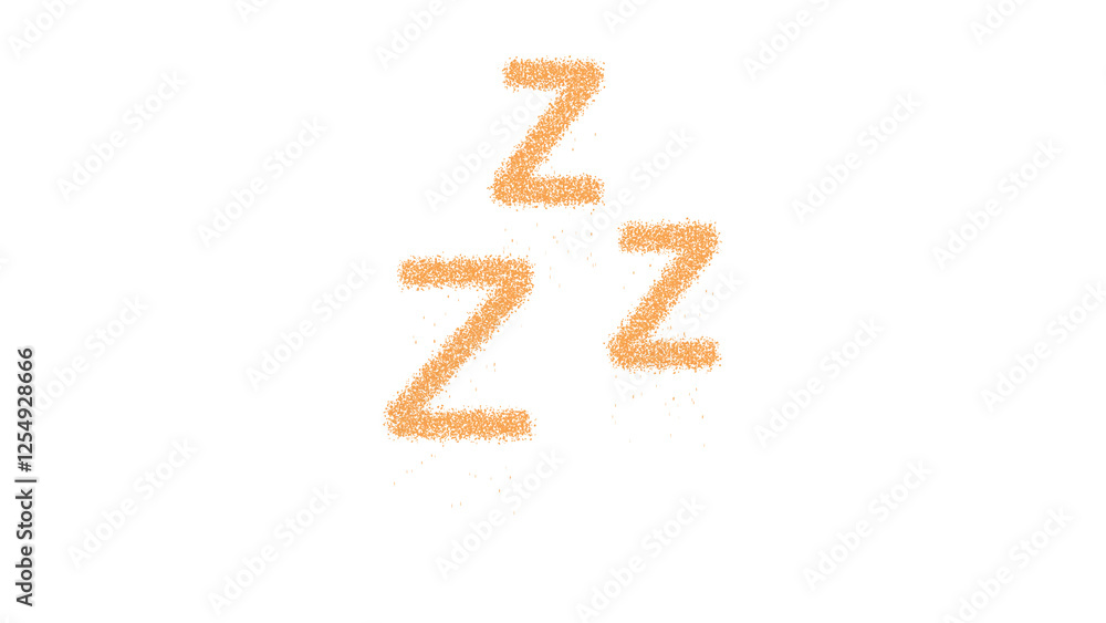 Icon snooze is made of yellow grains of sand. Some grains of sand fall down. Transparent background. Black Icon snooze is made of yellow grains of sand. Some grains of sand fall down. Transparent background. Black