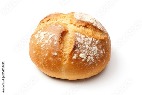 Bread food bun white background.