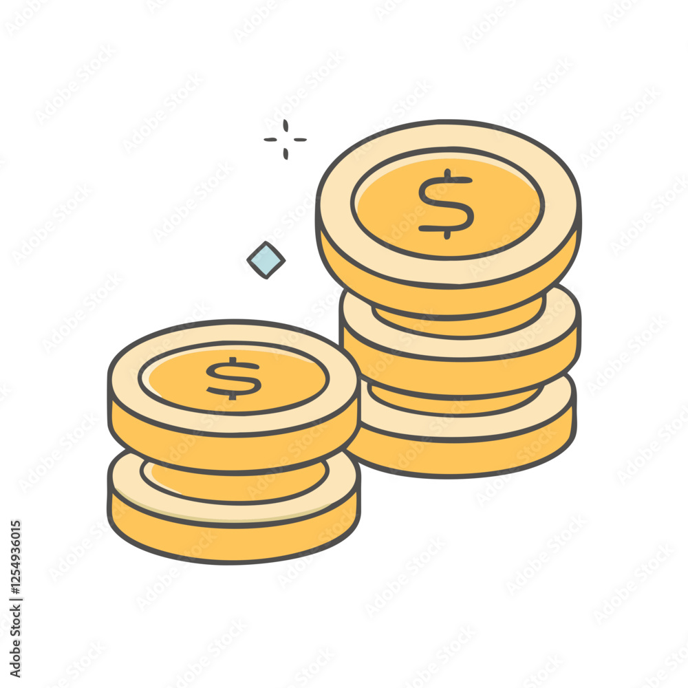coins icon, coins vector illustration-simple illustration of coins, perfect for coins logos and icons coins icon, coins vector illustration-simple illustration of coins, perfect for coins logos and icons