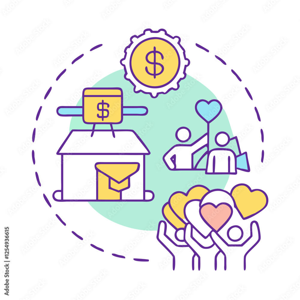 fundraising event icon, fundraising event vector illustration-simple illustration of fundraising event, perfect for fundraising event logos and icons