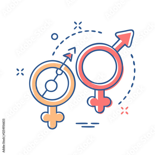 gender equality icon, gender equality vector illustration-simple illustration of gender equality, perfect for gender equality logos and icons