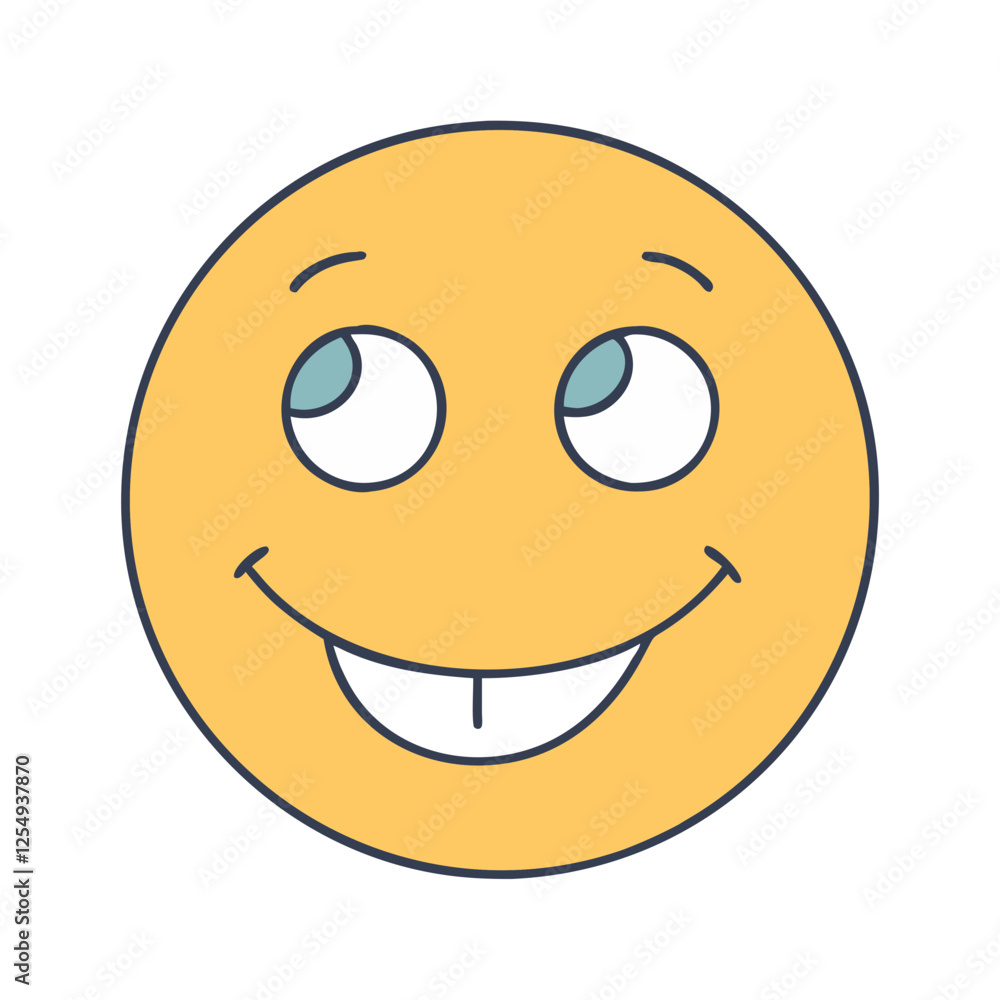 Fototapeta premium smiley face icon, smiley face vector illustration-simple illustration of smiley face, perfect for smiley face logos and icons