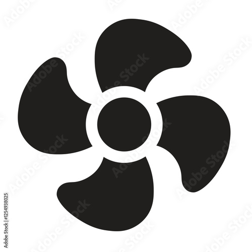 Fan icon. Ventilator, propeller, cooler, conditioner - stock vector.