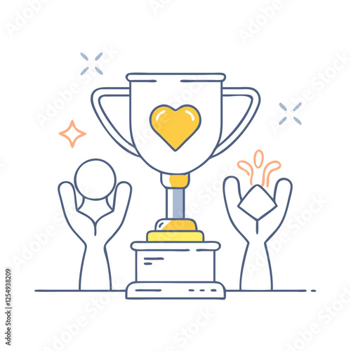 volunteer recognition trophy icon, volunteer recognition trophy vector illustration-simple illustration of volunteer recognition trophy, perfect for volunteer recognition trophy logos and icons