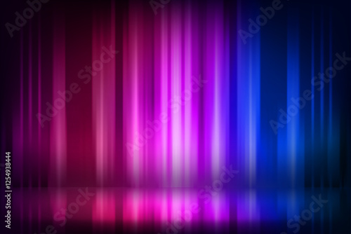 Abstract vibrant vivid studio background. 3d vector mockup