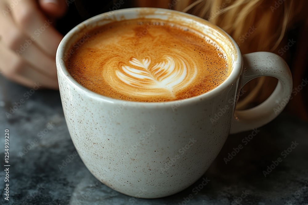 Artistic Latte Design in a Charming Cafe with Warm Ambiance and Inviting Atmosphere Artistic Latte Design in a Charming Cafe with Warm Ambiance and Inviting Atmosphere