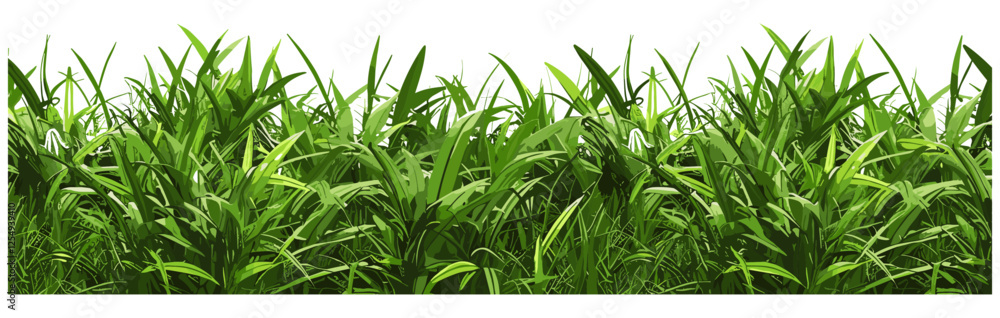 Vector illustration grass field row lush cut out backgrounds, vibrant nature, outdoor environment, fresh meadow, green landscape, summer foliage, nature background, green field Vector illustration grass field row lush cut out backgrounds, vibrant nature, outdoor environment, fresh meadow, green landscape, summer foliage, nature background, green field