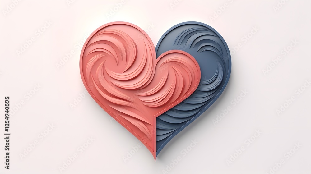 Soft pastel colored abstract heart icon design featuring subtle geometric shapes and a minimalist modern aesthetic This digital is perfect for use in branding web design packaging Soft pastel colored abstract heart icon design featuring subtle geometric shapes and a minimalist modern aesthetic This digital is perfect for use in branding web design packaging