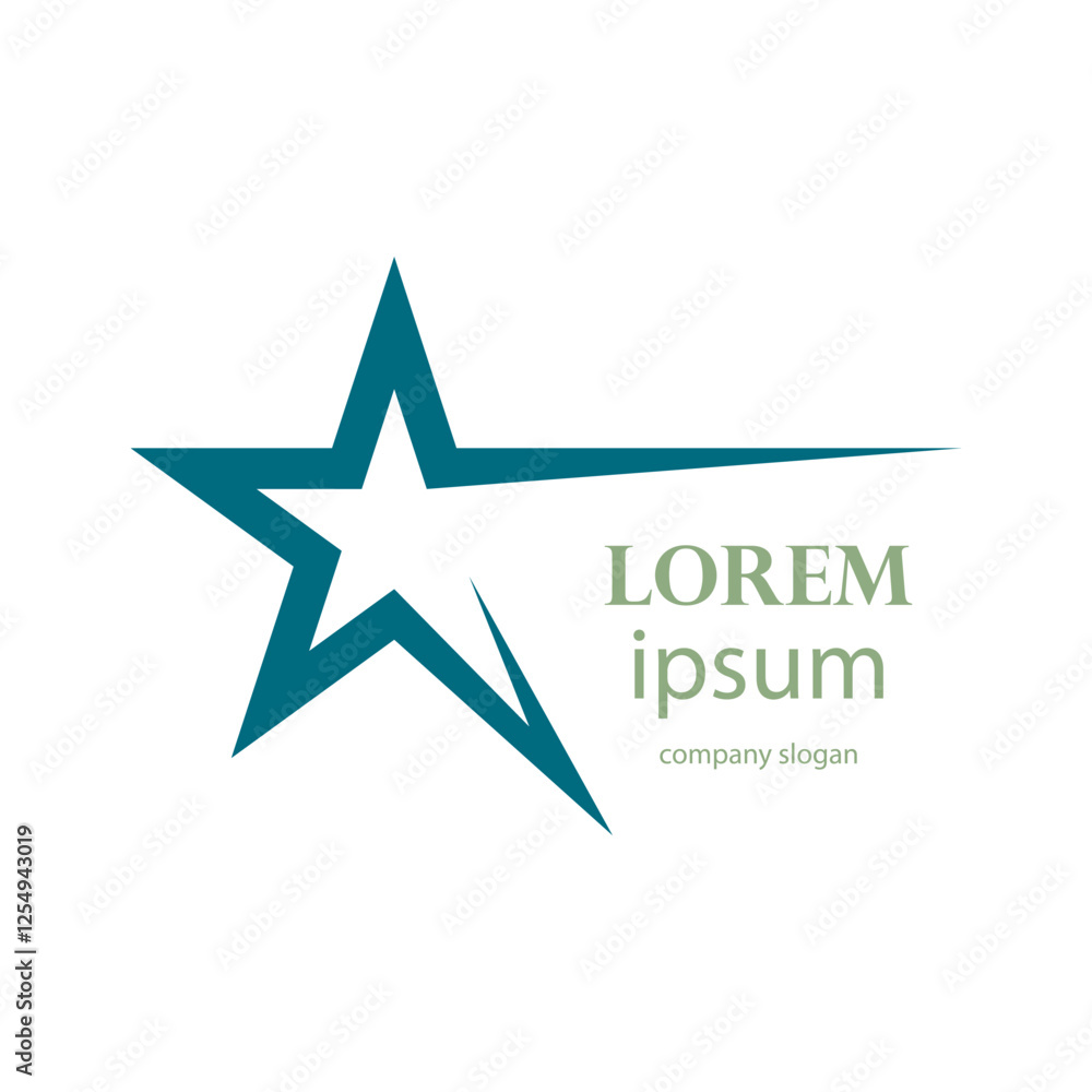 Fototapeta premium successful victory star logo design