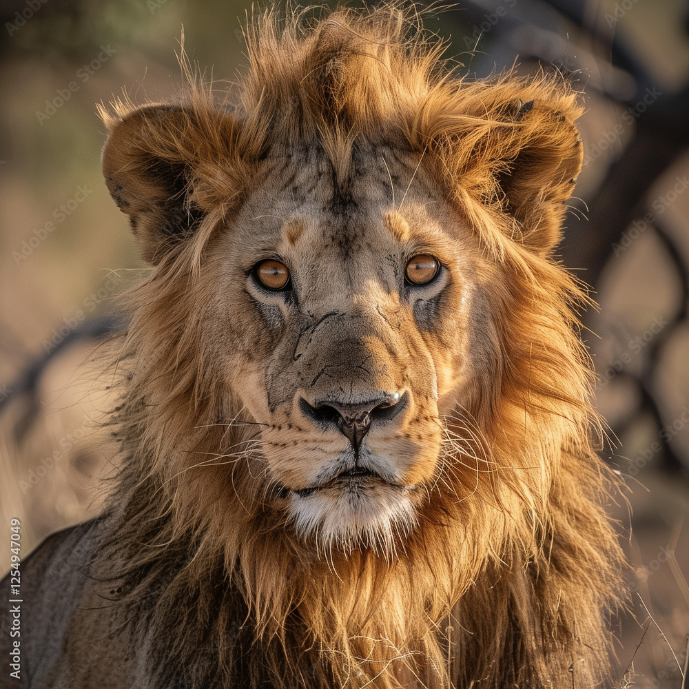 Obraz premium the lion leader of a safari