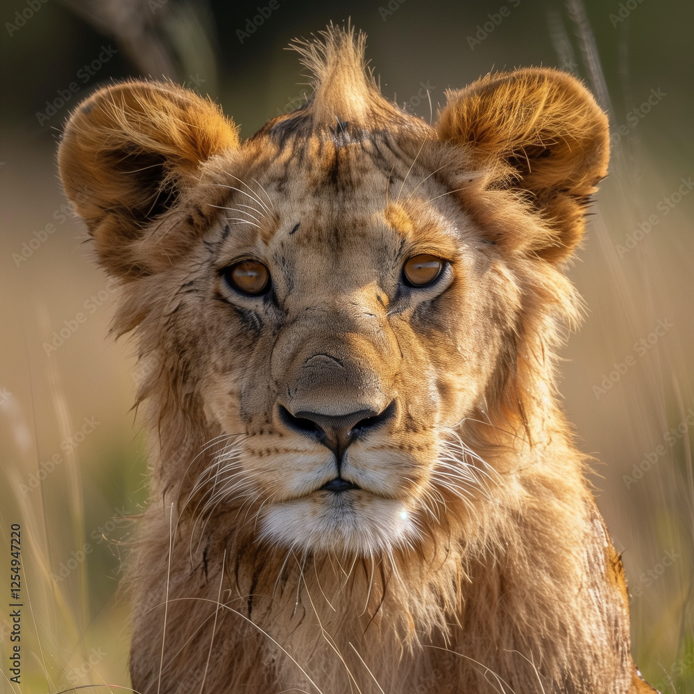 Obraz premium the lion leader of a safari