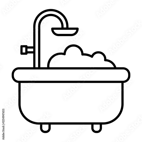 Bathtub outline icon