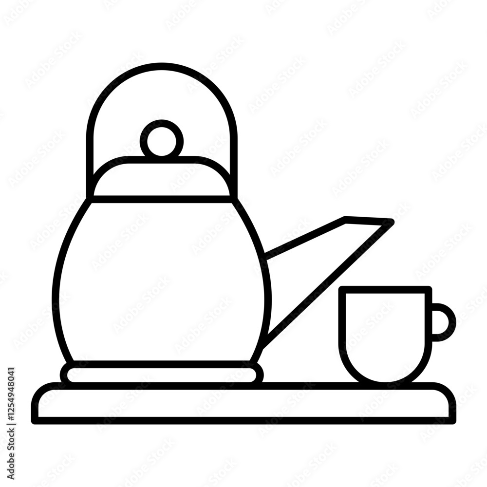 Obraz premium Herbal Tea outline icon