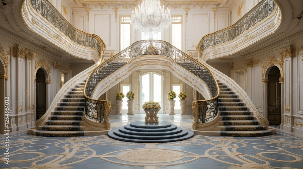 Fototapeta premium luxurious entryway in house