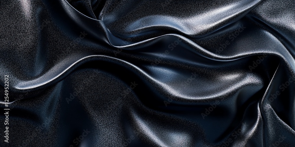 Fototapeta premium Dark grainy banner with pastel sky-blue to black gradient, glowing noise texture for a soft, dreamy effect. High-resolution abstract poster background, perfect for moody & artistic designs