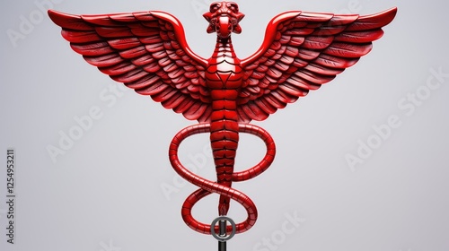 medical red caduceus photo