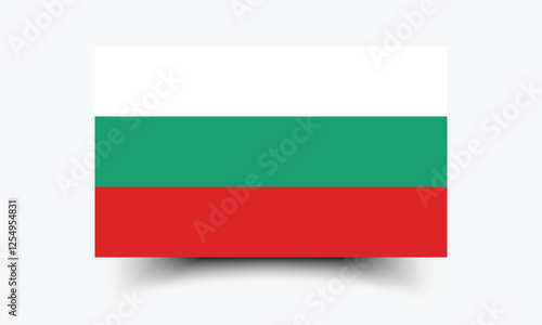 Flag of Bulgaria. Bulgaria flag official colors and proportion digital vector illustration.