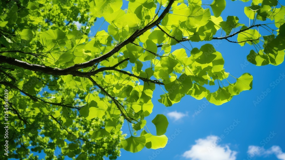 Fototapeta premium tree ginkgo leaves