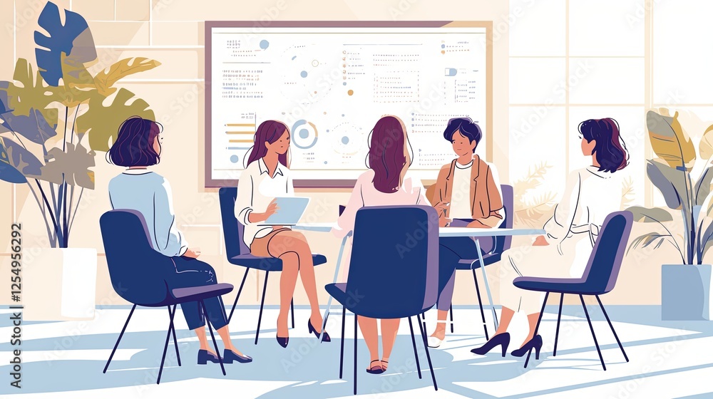 Modern office team collaborating during a casual business meeting Modern office team collaborating during a casual business meeting