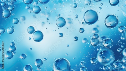 Wallpaper Mural clustered blue bubbles background Torontodigital.ca