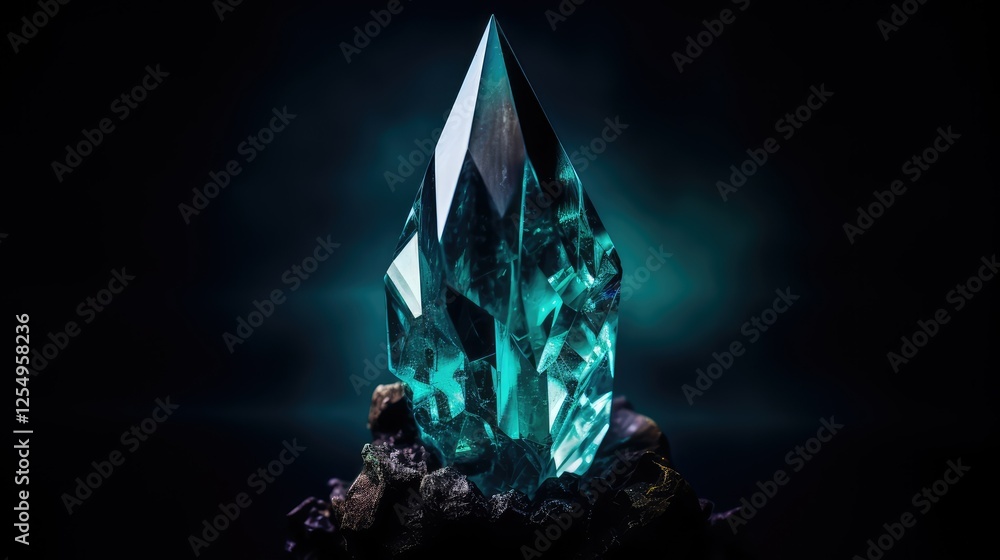 Obraz premium light black background with teal