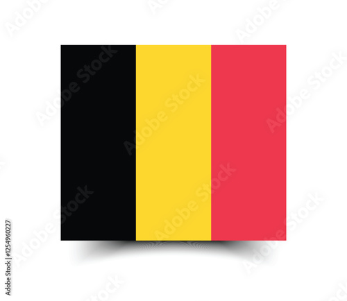 Belgium flag official colors and proportion digital vector illustration. 