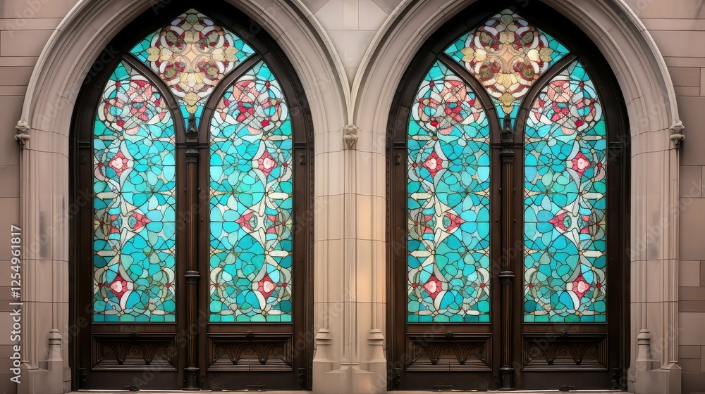 Fototapeta premium glass building doors