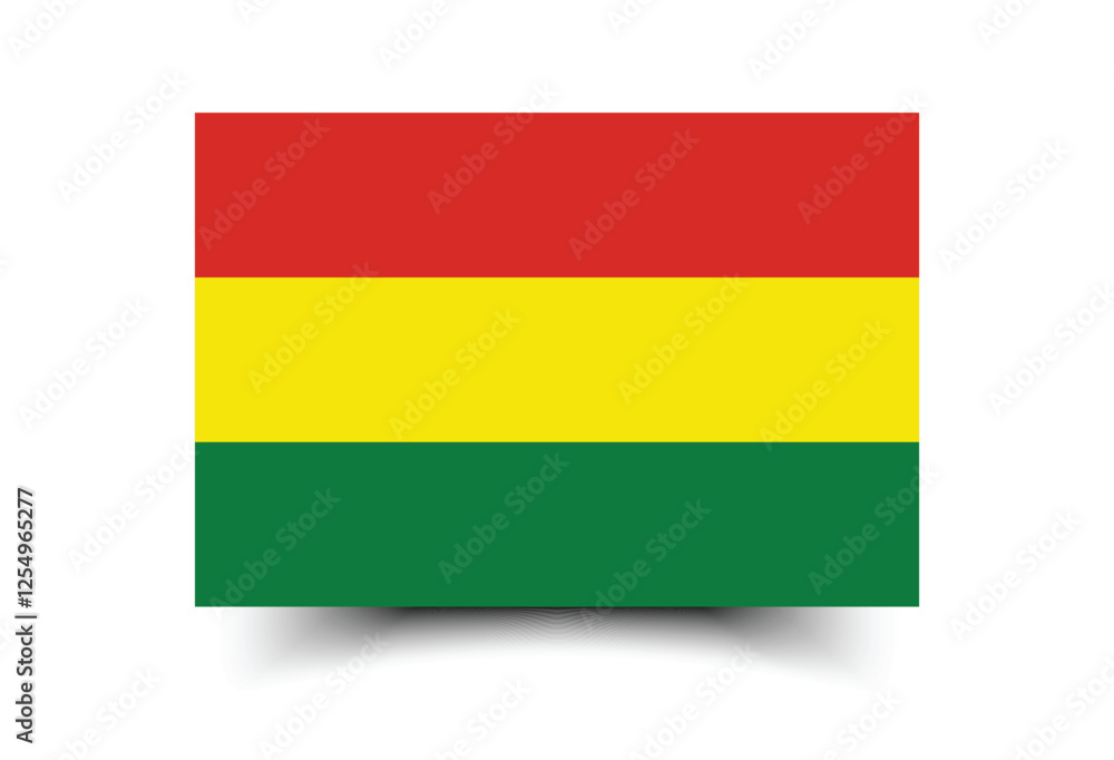 Fototapeta premium Bolivia flag official colors and proportion digital vector illustration.